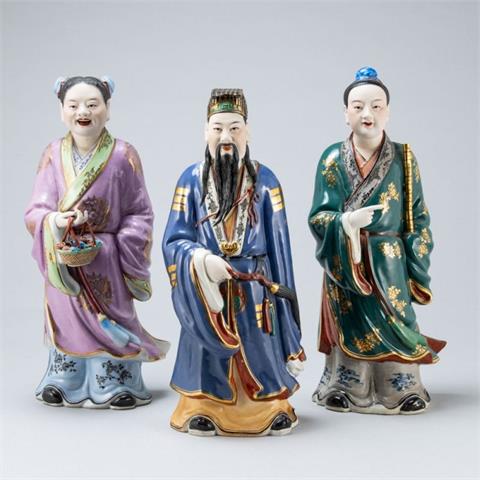 Drei daoistische Heilige, China, Mitte 20. Jahrhundert