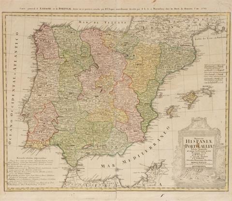 Homanns Erben, tätig nach 1730, Regnorum Hispaniae et Portugalliae