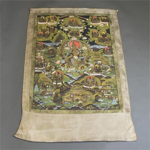 Thangka Tibet, 20. Jahrhundert, Grüne Tara