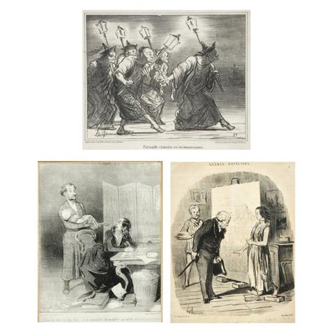 Honoré Daumier (1808-1879), 3 Lithografien