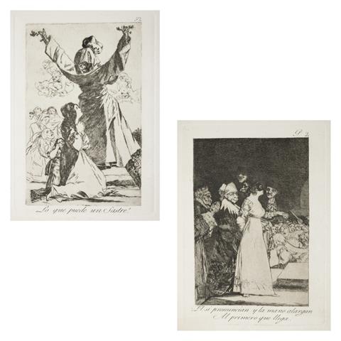 Francisco de Goya (1746-1828), Zwei Radierungen
