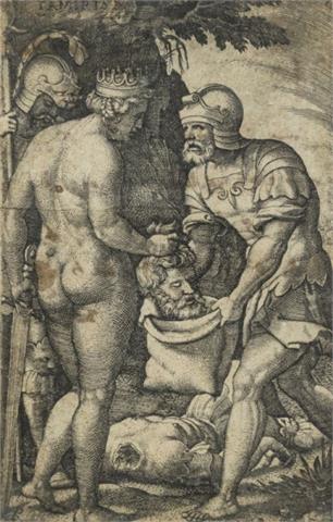 Georg Pencz (um 1500-1550), Tamiris, Kupferstich
