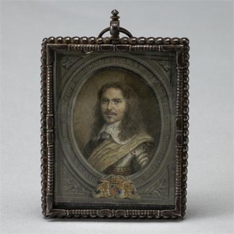 Französischer Künstler um 1800, Miniaturbildnis Henry de la Tour d´Auvergne