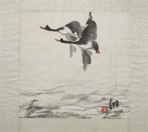 Künstler des 20. Jahrhunderts, wohl China, Fliegende Gänse