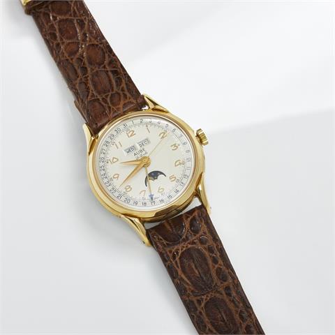 Aube le Locle mit Vollkalender und Mondphasen-Chronograph - Armbanduhr