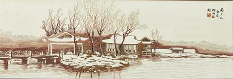 Seiden Stickbild, China, Anfang 20. Jahrhundert