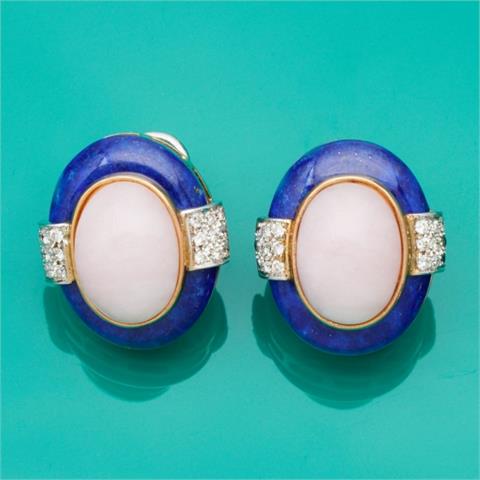 Paar Opal-Ohrringe