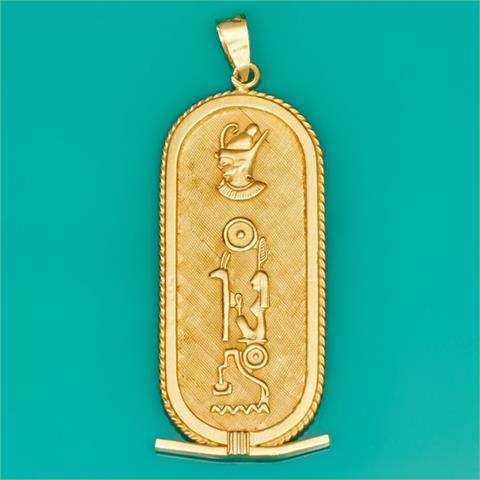 Anhänger mit Dekor ägyptischer Hieroglyphen