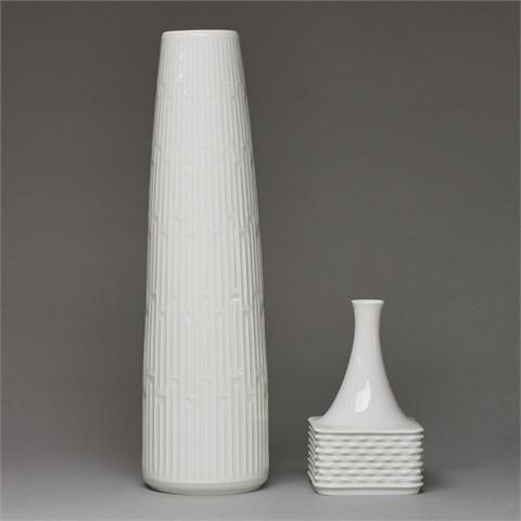 2 unterschiedliche Vasen - Ludwig Zepner. Meissen 1970 und 1980.