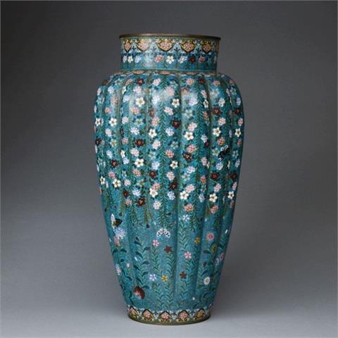 Alte Cloisonné Vase, Japan, Meiji, Ende 19. Jahrhundert