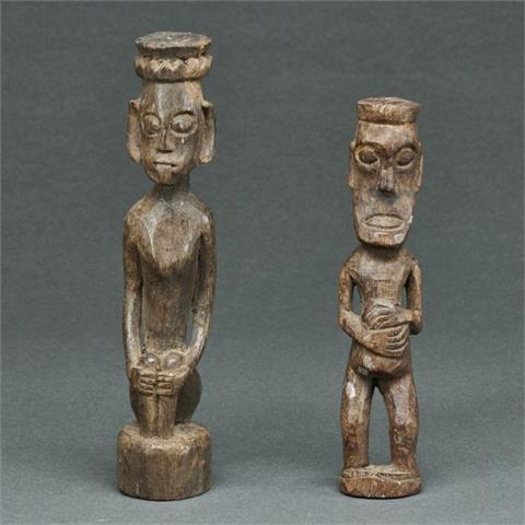 Zwei kleine Ritualfiguren, wohl Elfenbeinküste