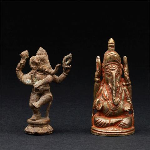 Zwei Figuren des Ganesha, Indien