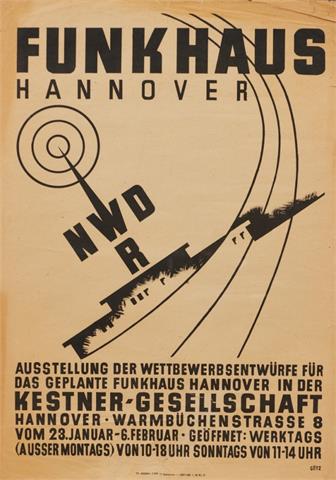 Plakat, Funkhaus Hannover, um 1948