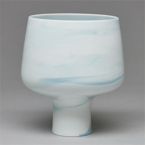 Ovale Vase - Queensberry Marble blau.