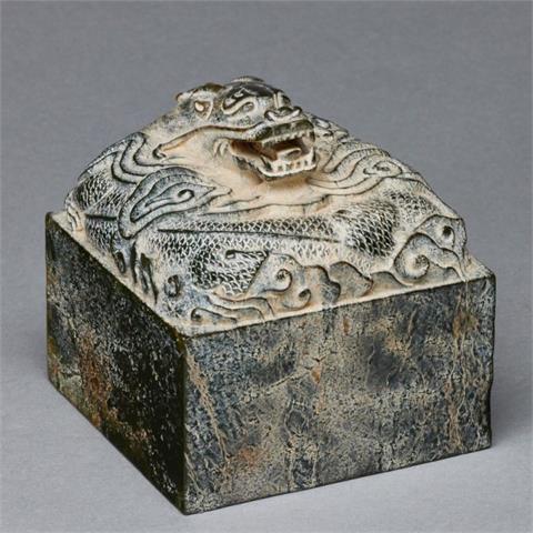 Alter Siegelstempel mit Wolkendrachen, China, wohl Yuan Dynastie