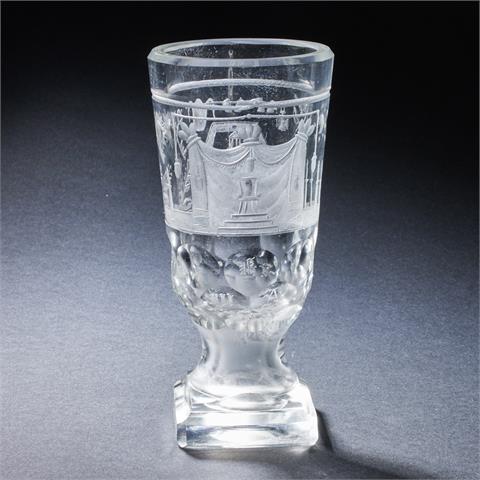 Logenglas / Freimaurerglas. Um 1890.
