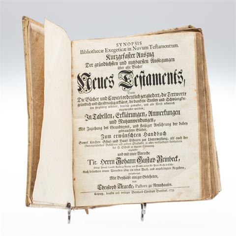 Synopsis Bibliothecae Exegeticae in Novum Testamentum. Des kurzgefasten Auszugs