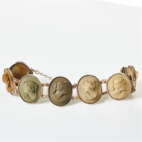 Antikes Armband mit sieben Gemmen aus