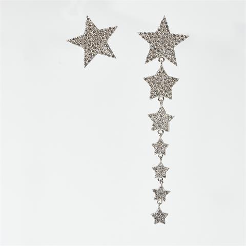 Sternenhimmel - Paar asymetrische Brillantohrringe