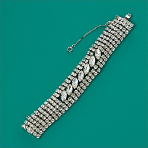 WEISS - Vintage Strass-Armband