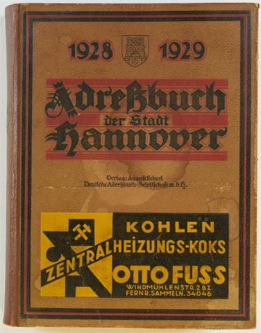 Adreßbuch der Stadt Hannover 1928 / 1929