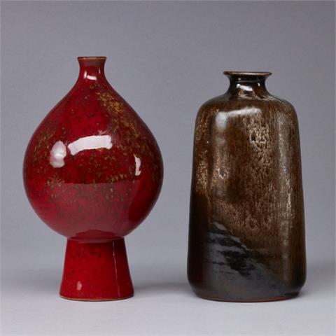 2 unterschiedliche Vasen - Studiokeramik.