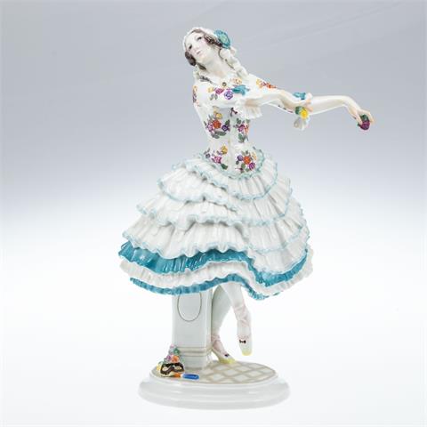 Figur: Chiarina - Russische Tänzerin aus dem Ballett "Karneval". Paul Scheurich. Meissen 1985.