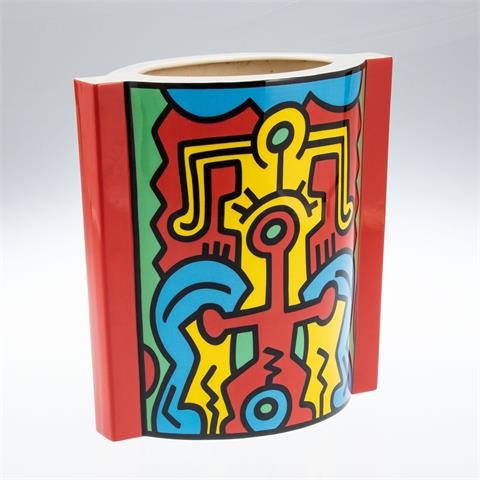 Vase Keith Haring Spirit of Art. Villeroy & Boch, Mettlach 1992.