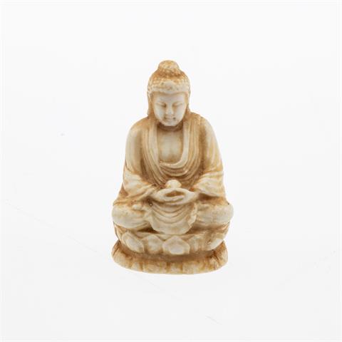 Miniatur-Schnitzerei, Buddha Ostasien um 1900