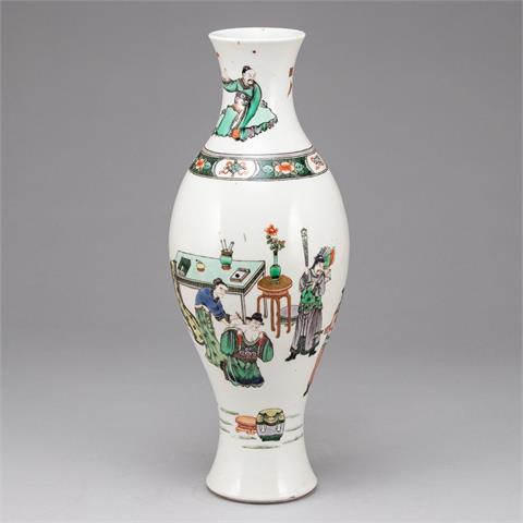 Famille Verte-Vase, China Qing-Dynastie