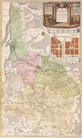 Homanns Erben (tätig nach 1730), Kolor. Kupferstich, Potentissimo Borussorum Regi Friderico Wilhelmo (...)
