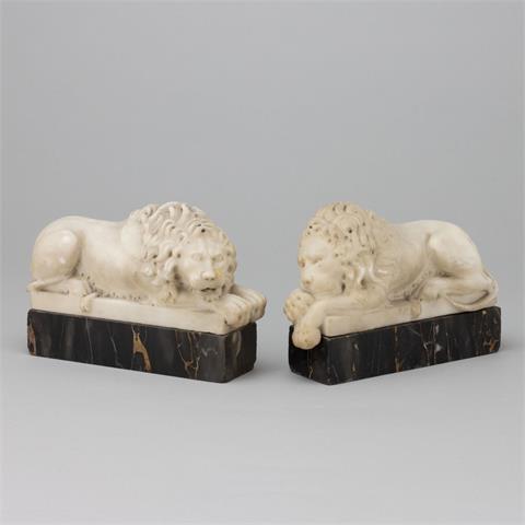 Paar Löwen (nach A. Canova), wohl Italien, um 1900