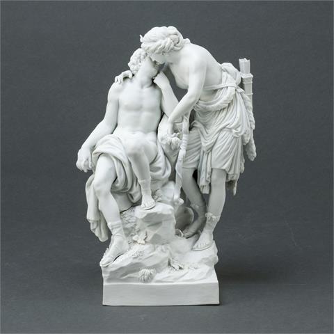 Figurengruppe: Diana mit Endymion. Meissen 1786-1817.