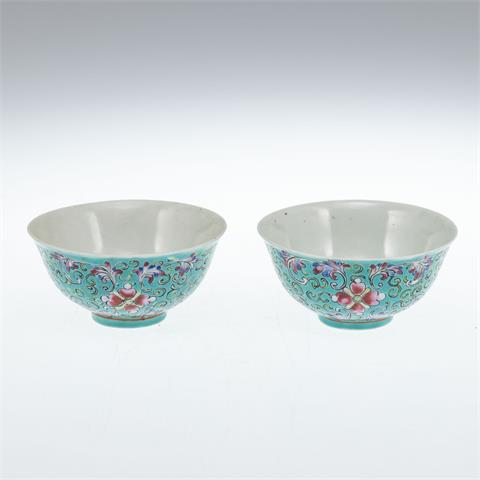 Zwei Teeschalen, China, 19. Jahrhundert